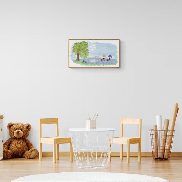 Cute ducks kids art | Original Digital Illustration | Minimalist Prints - Picture 3 of 4